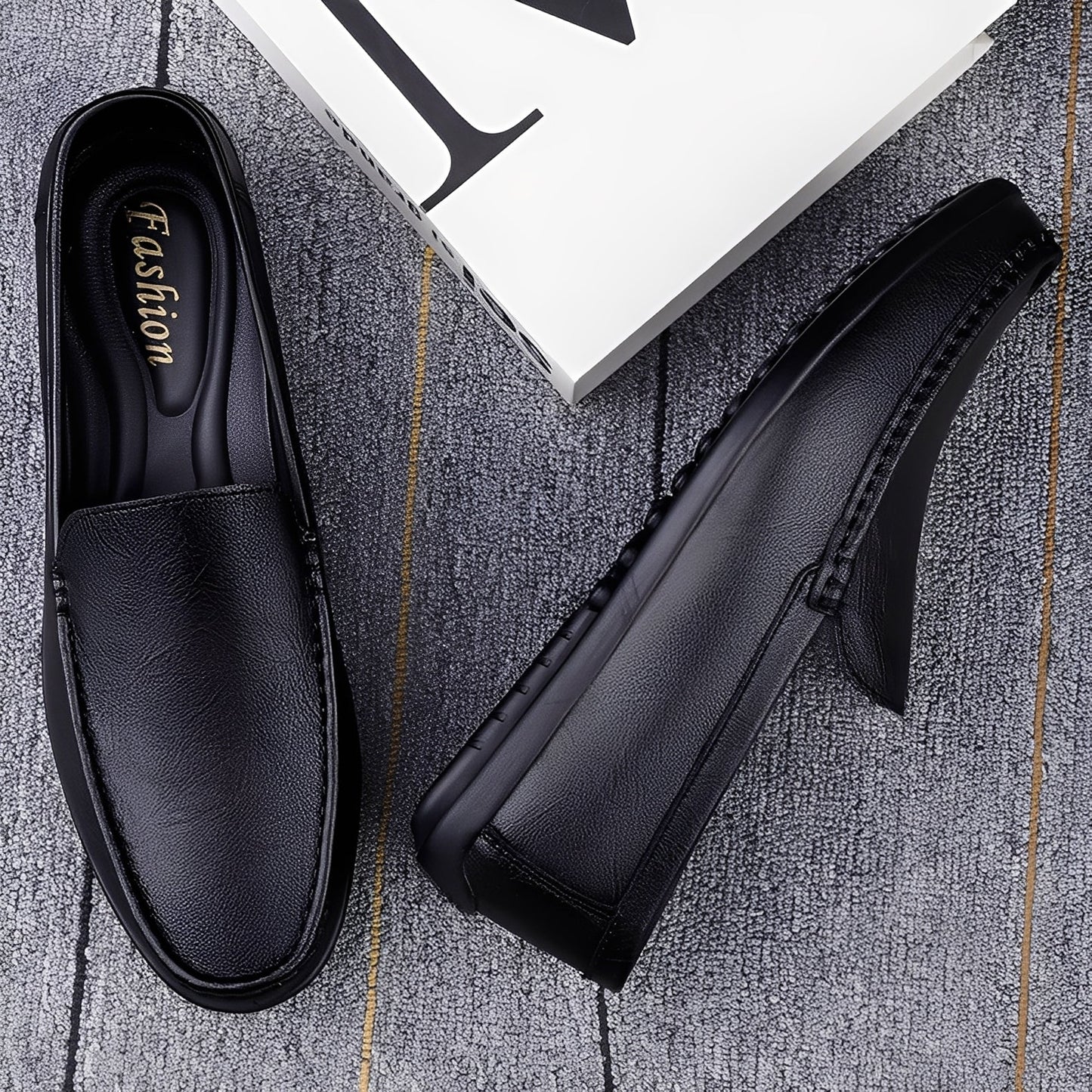 Seward - Tilfeldige, formelle lær-slippers for herrer