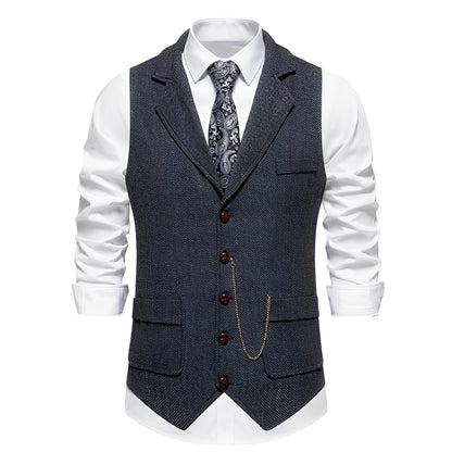 Luther - Herrevest i klassisk fiskebensmønster