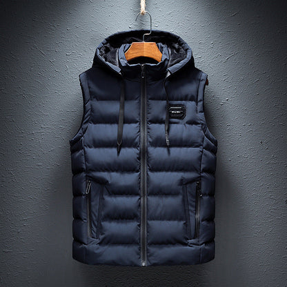 Davin - Moderne Fleecevest med Hette for Menn