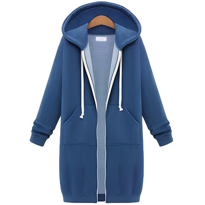 Jasmin - Tilfeldig, tykk, knelang hettejakke