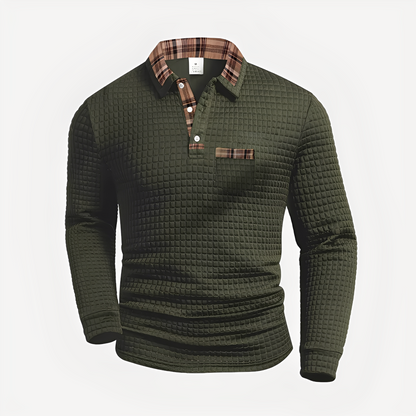 Morris - Stilig langermet poloskjorte for herrer