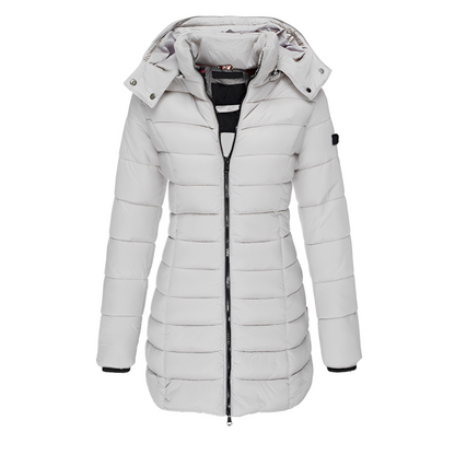 Louisa - Elegant, varm, polstret jakke for kvinner