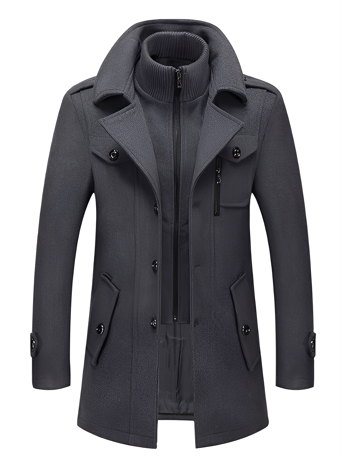 Philip - Moderne trenchcoat med lommer for herrer