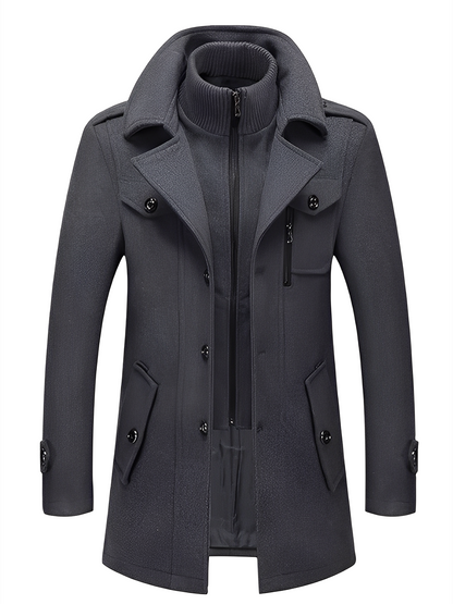 Philip - Moderne trenchcoat med lommer for herrer