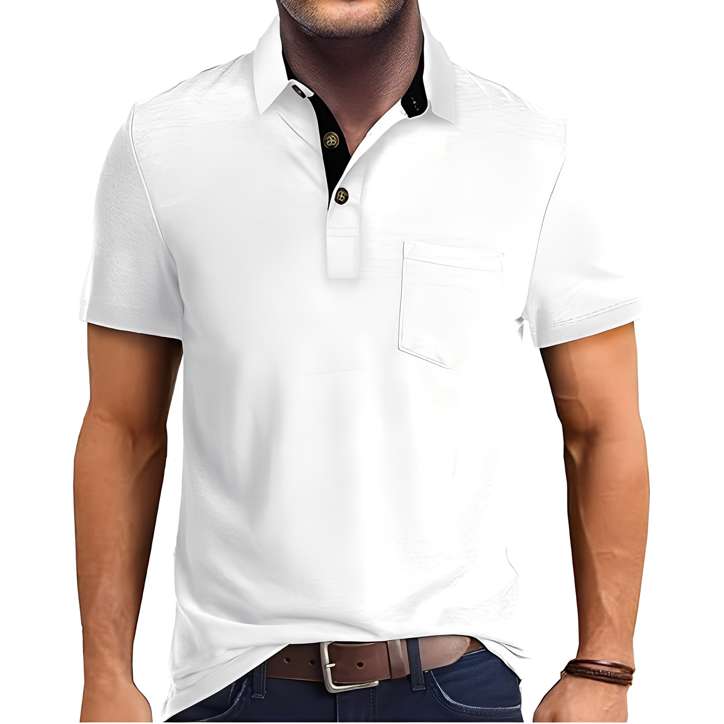 Abner - Retro-Poloshirt med korte ermer for menn
