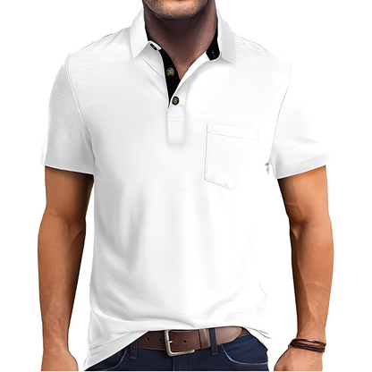 Abner - Retro-Poloshirt med korte ermer for menn
