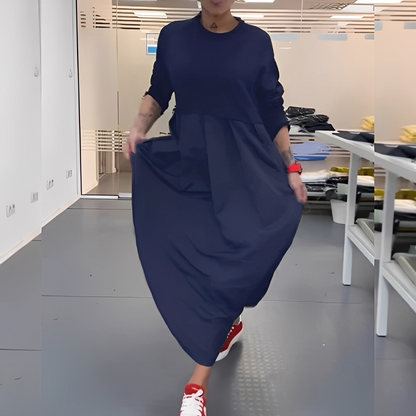 Gisèle - Kjole avslappet med rund hals for kvinner