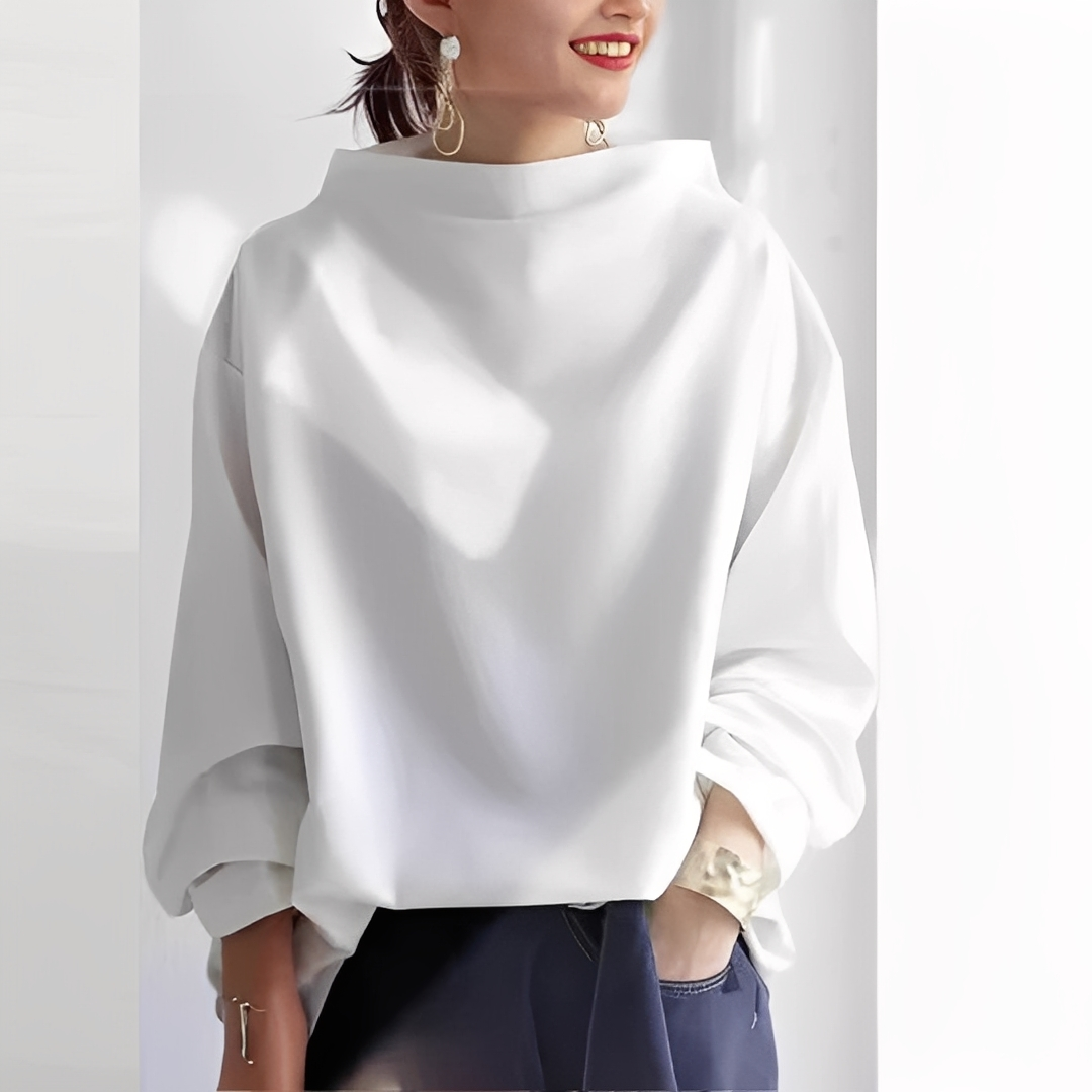 Yveline - Høyhalset topp i mykt strikk for kvinner