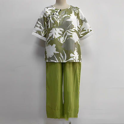 Hyasint - Skjorte og elegante bukser for kvinner sett