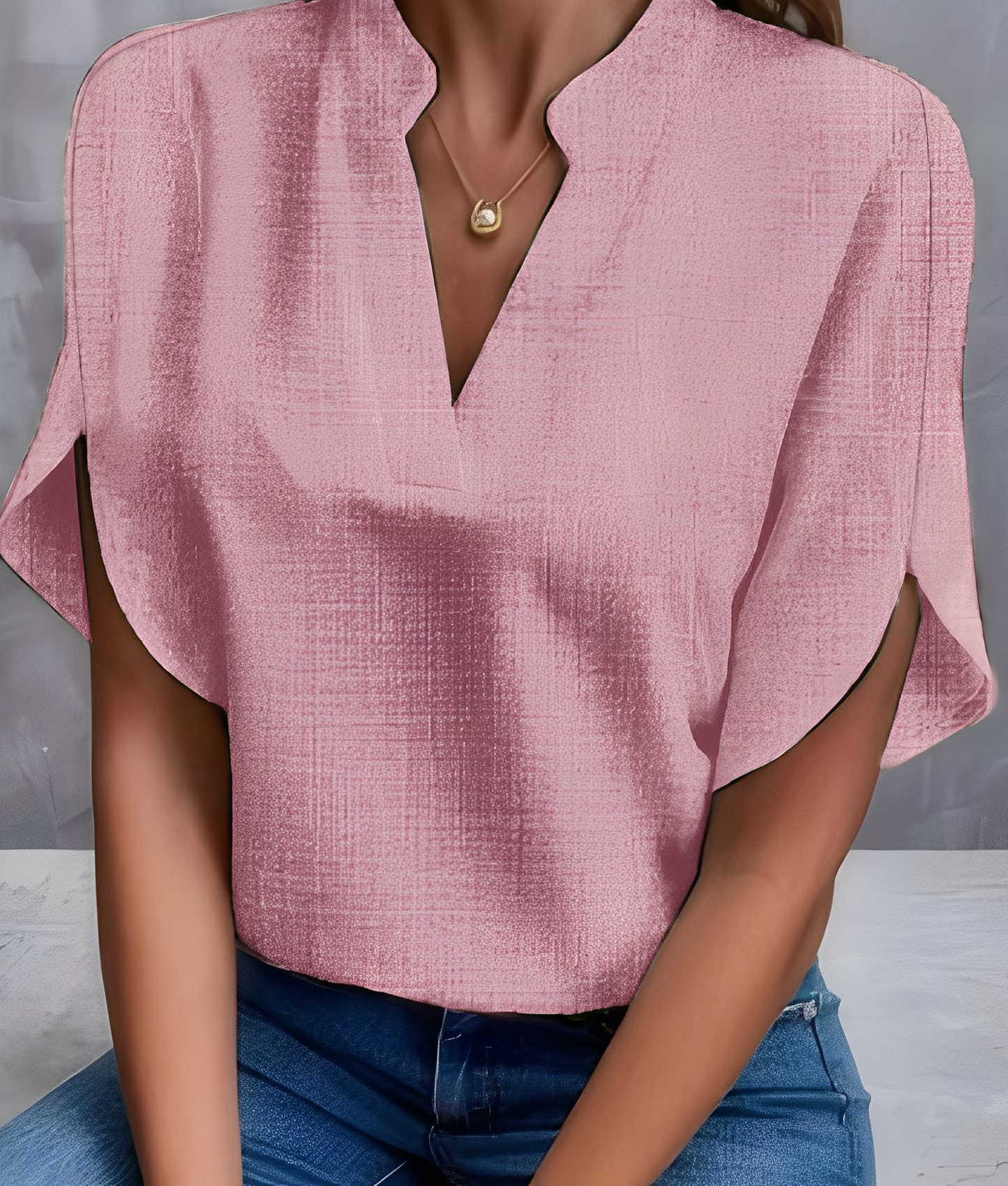 Chantelle - Enkel bluse med V-hals for damer