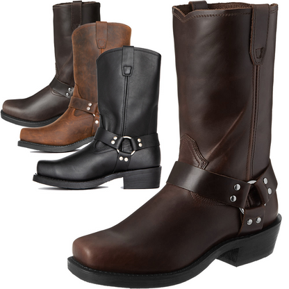 Crofton - Tilfeldige skinn-cowboystøvler for menn