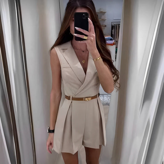 Nina – Trendy Komfortabel Kort Jumpsuit for Kvinner