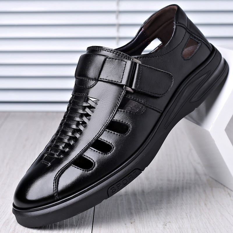 Nelson - Formelle sandaler med skåret skinn for menn