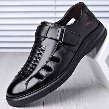 Nelson - Formelle sandaler med skåret skinn for menn