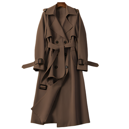 Patricia - Stilfull Trenchcoat med Knapper for Damer