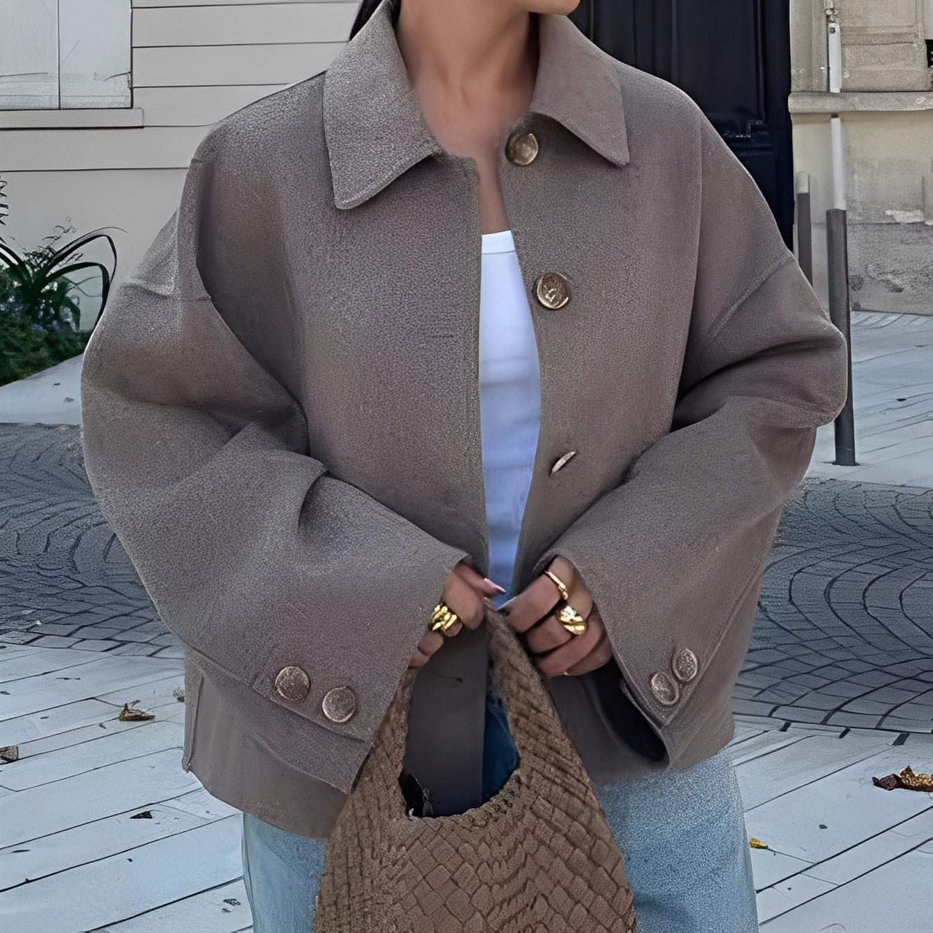 Patricia - Stilig jakke med løs revers for damer