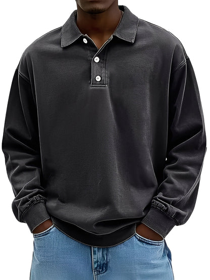 Clayton - Klassisk Langermet Poloshirt for Herrer