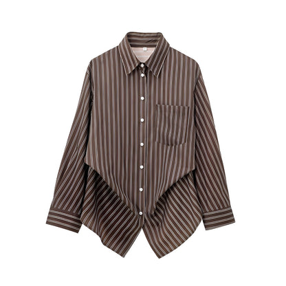Frederica - Casual, long-sleeve striped shirt for women
