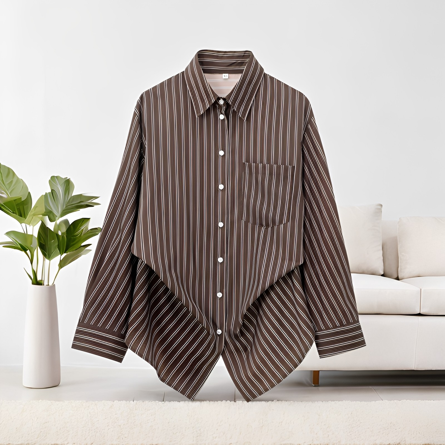 Frederica - Casual, long-sleeve striped shirt for women