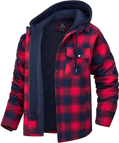 Rodger - Stilfull rutet hettejakke for herrer