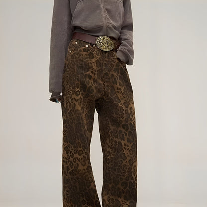 Felecia - Stilfullt trykt Baggy-Jeans for Damer