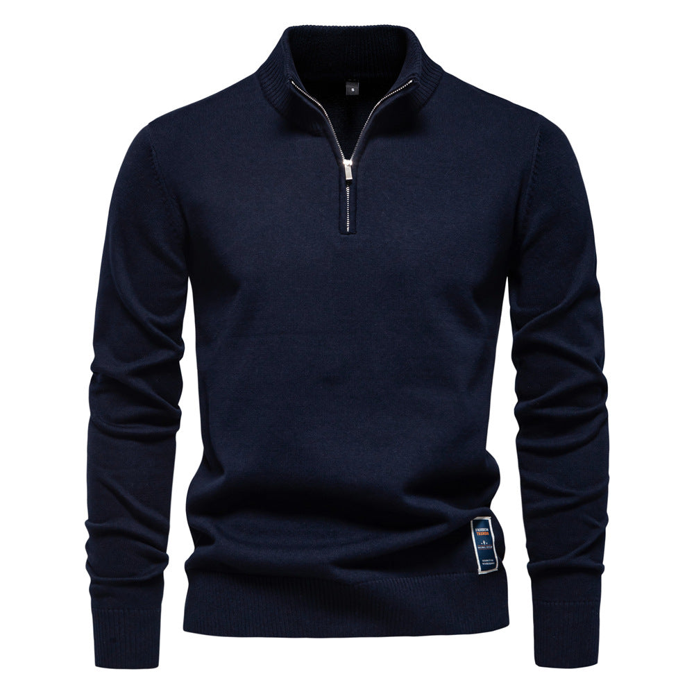 Caelum - Casual Slim-Fit-Strikkegenser for Herrer