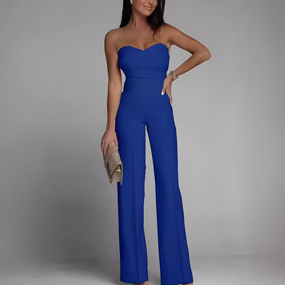 Briley - Elegant, formell, stroppeløs jumpsuit for damer