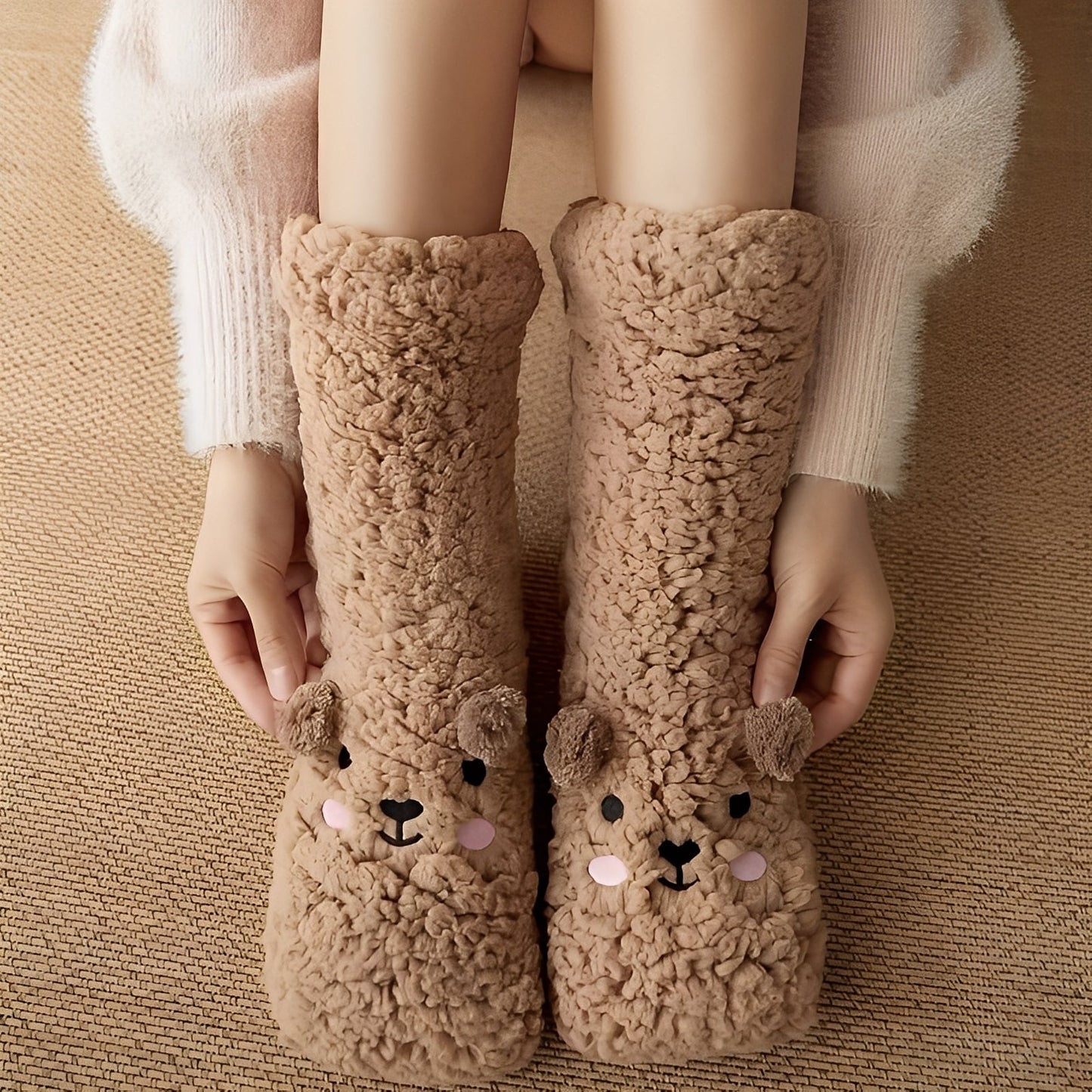 Caelie - Stilige, søte, tykke fleece-sokker for damer