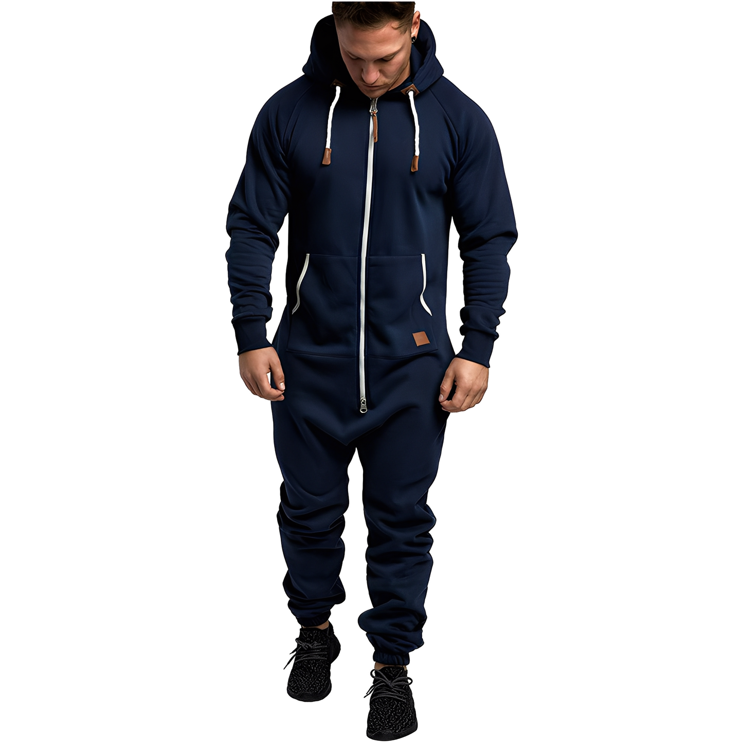 Benson - Casual fleece-jumpsuit med hette for herrer