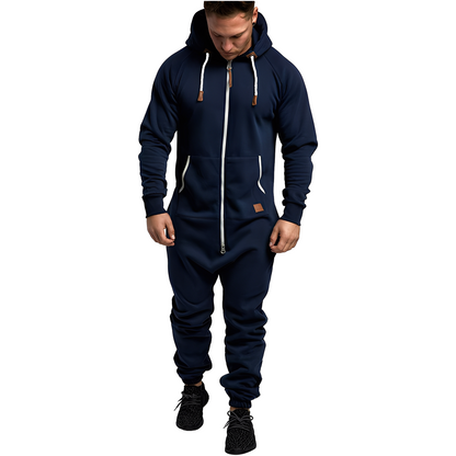 Benson - Casual fleece-jumpsuit med hette for herrer