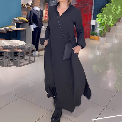 Hélène - Løs kjole med side-splitt for kvinner