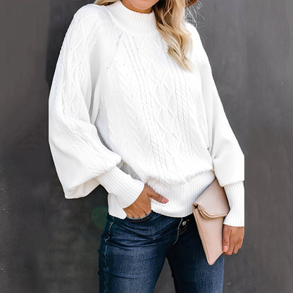 Jemima - Stilig, løs passform rullekragegenser for damer