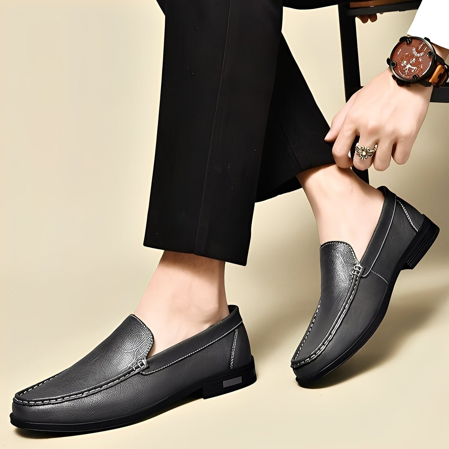 Corwin - Formelle Lær-Slippers for Menn