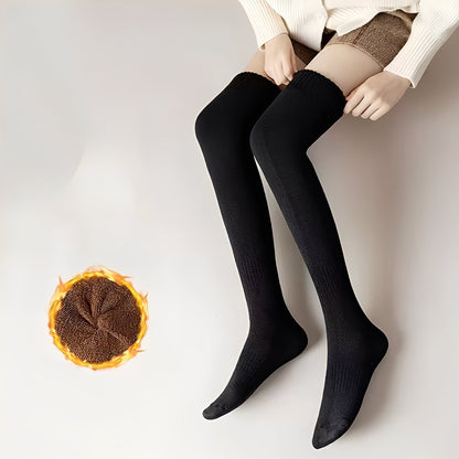 Shirlee - Stilfulle, varme, tykke overknee-sokker