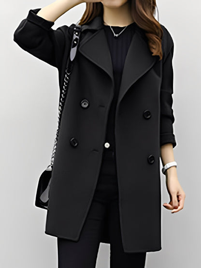 Nichole - Elegant dobbeltspent trenchcoat for damer