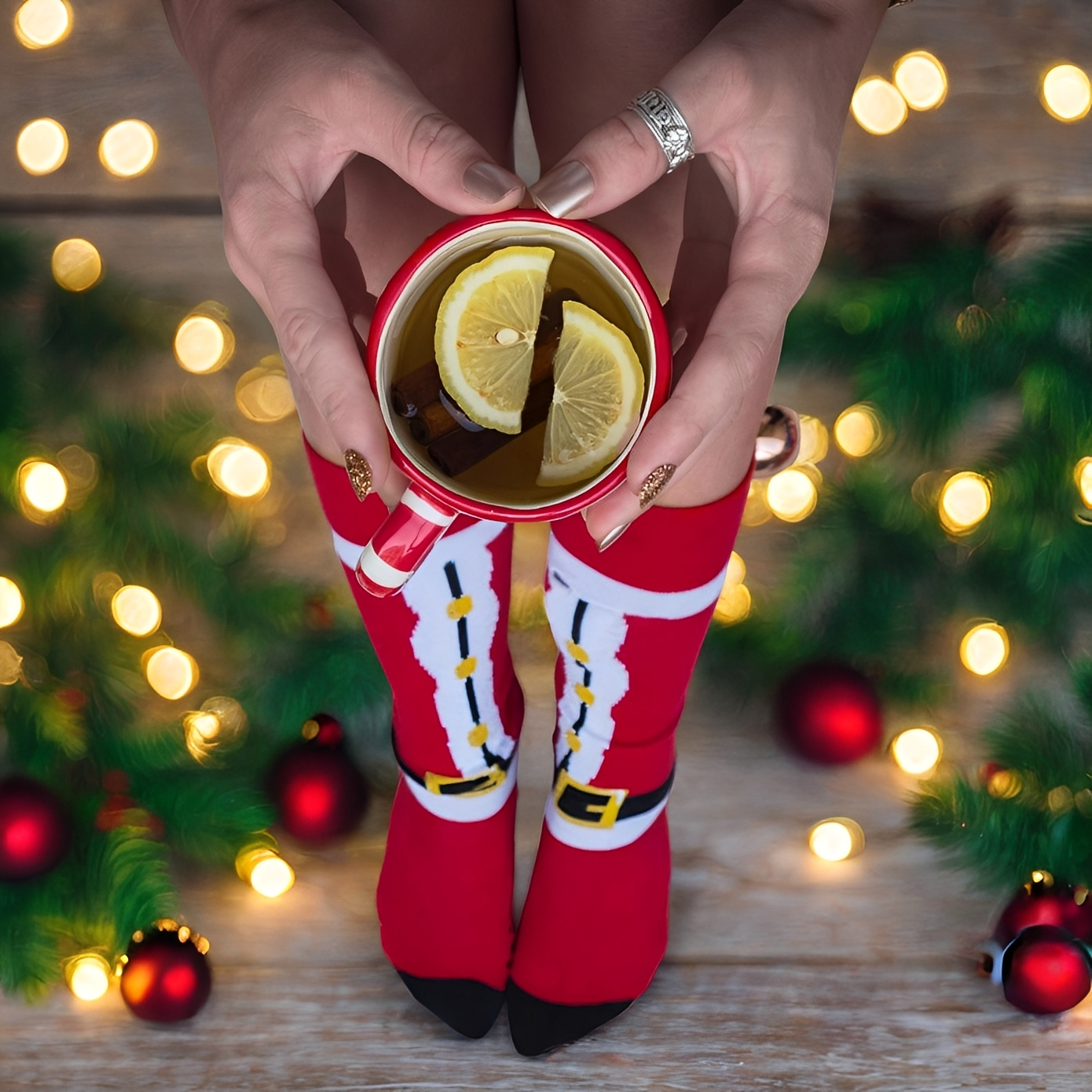 Rowena - Stilfulle unisex-julesokker