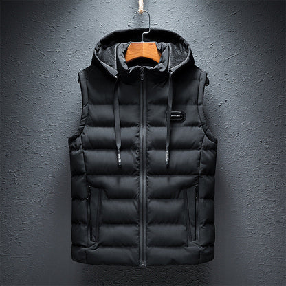 Davin - Moderne Fleecevest med Hette for Menn