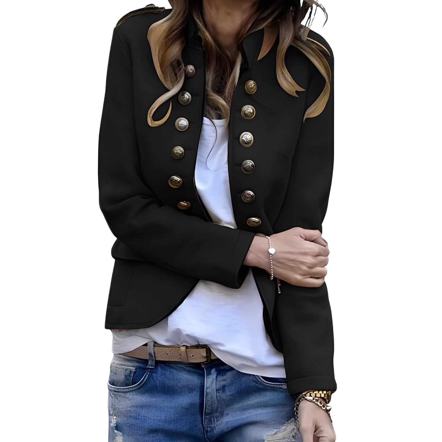 Rhoda - Stilig Blazer med Ståkrage for Damer
