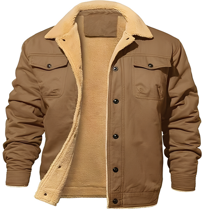 Dillon - Løs Jacke i Fleece-Twill for Herrer