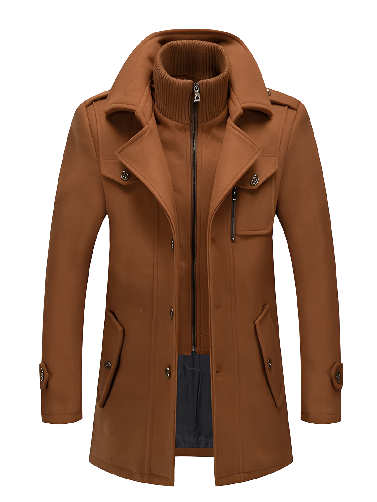Philip - Moderne trenchcoat med lommer for herrer