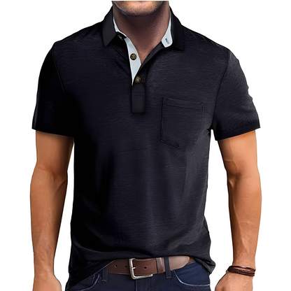 Abner - Retro-Poloshirt med korte ermer for menn