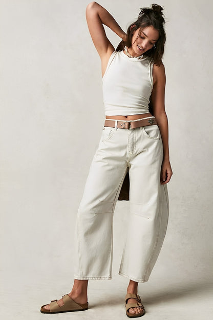 Adrienne - Klassiske vidt snittede Barrel-Jeans for damer
