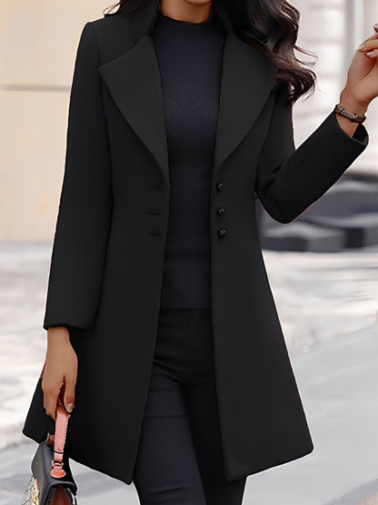 Aryana - Elegant, formell lang ullkappe for damer