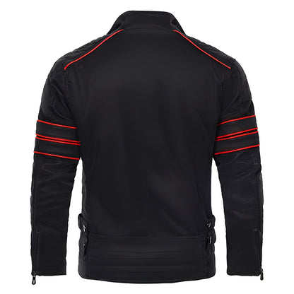 Jerold - Stilfulle motorsykkel-skinnjakke for herrer