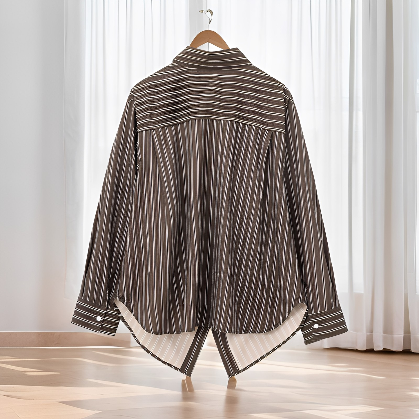 Frederica - Casual, long-sleeve striped shirt for women