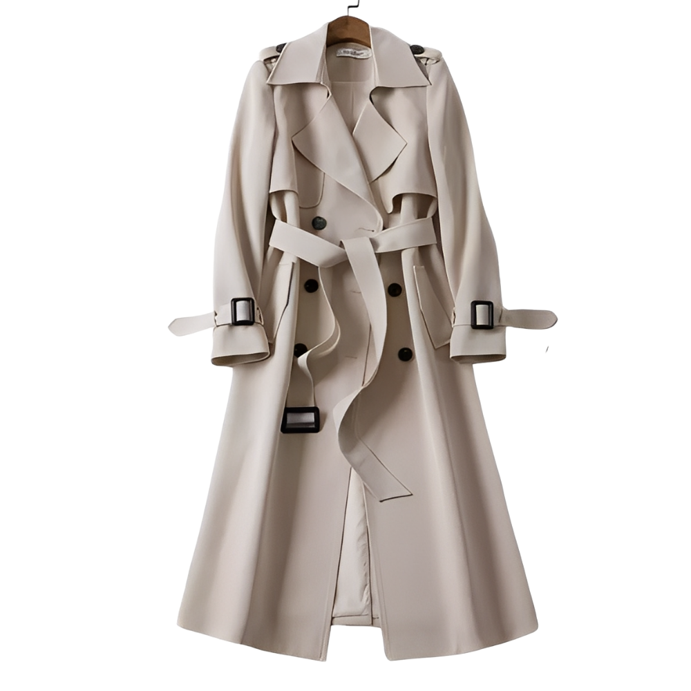 Patricia - Stilfull Trenchcoat med Knapper for Damer