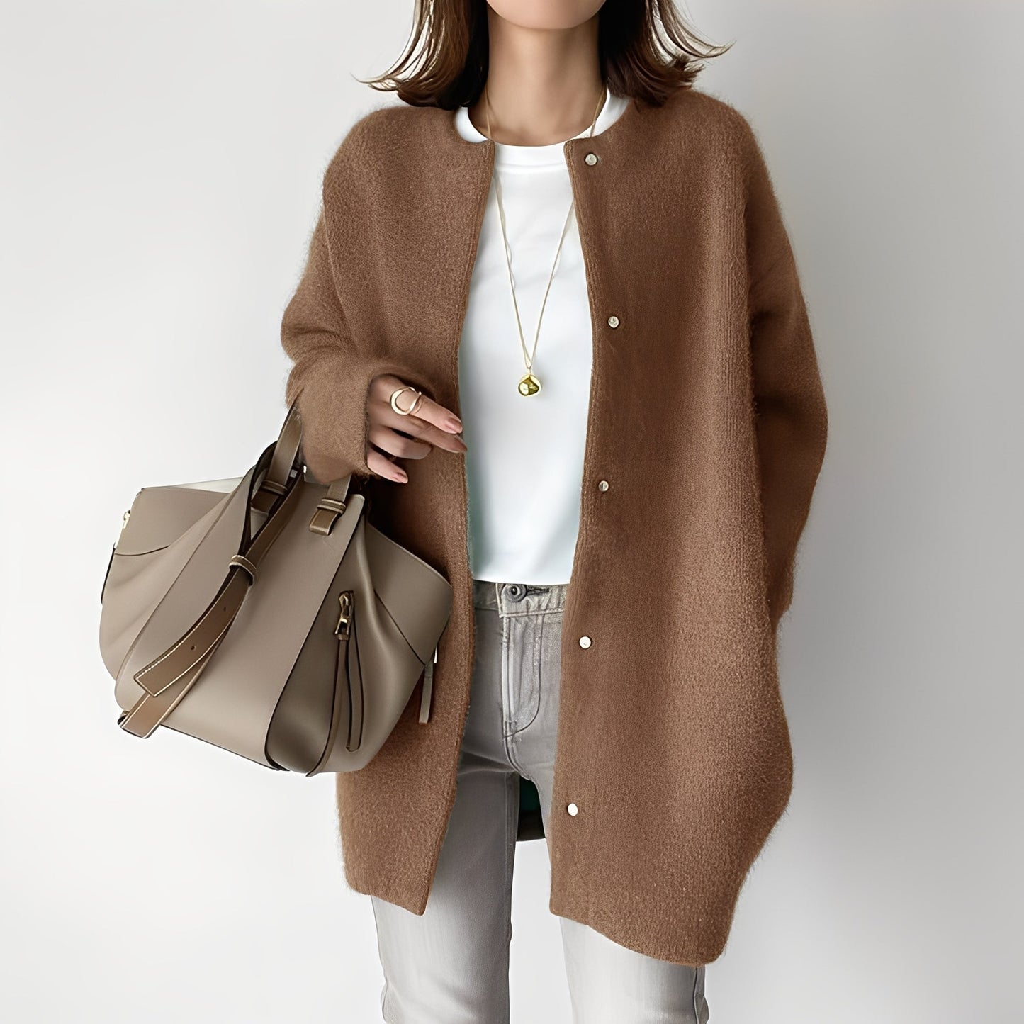 Dahlia - Stilfull, locker sittende Cardigan for Damer