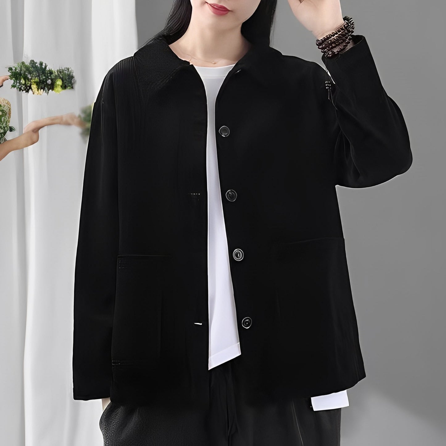 Chloe - Casually corduroy jacket with pockets for women