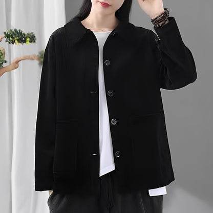 Chloe - Casually corduroy jacket with pockets for women