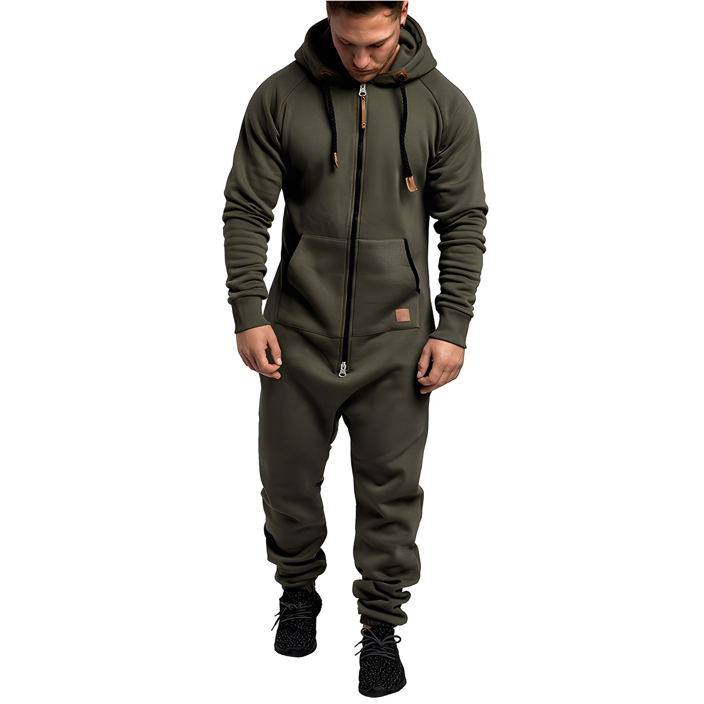 Benson - Casual fleece-jumpsuit med hette for herrer